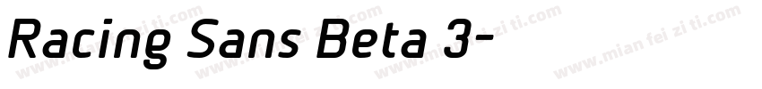 Racing Sans Beta 3字体转换